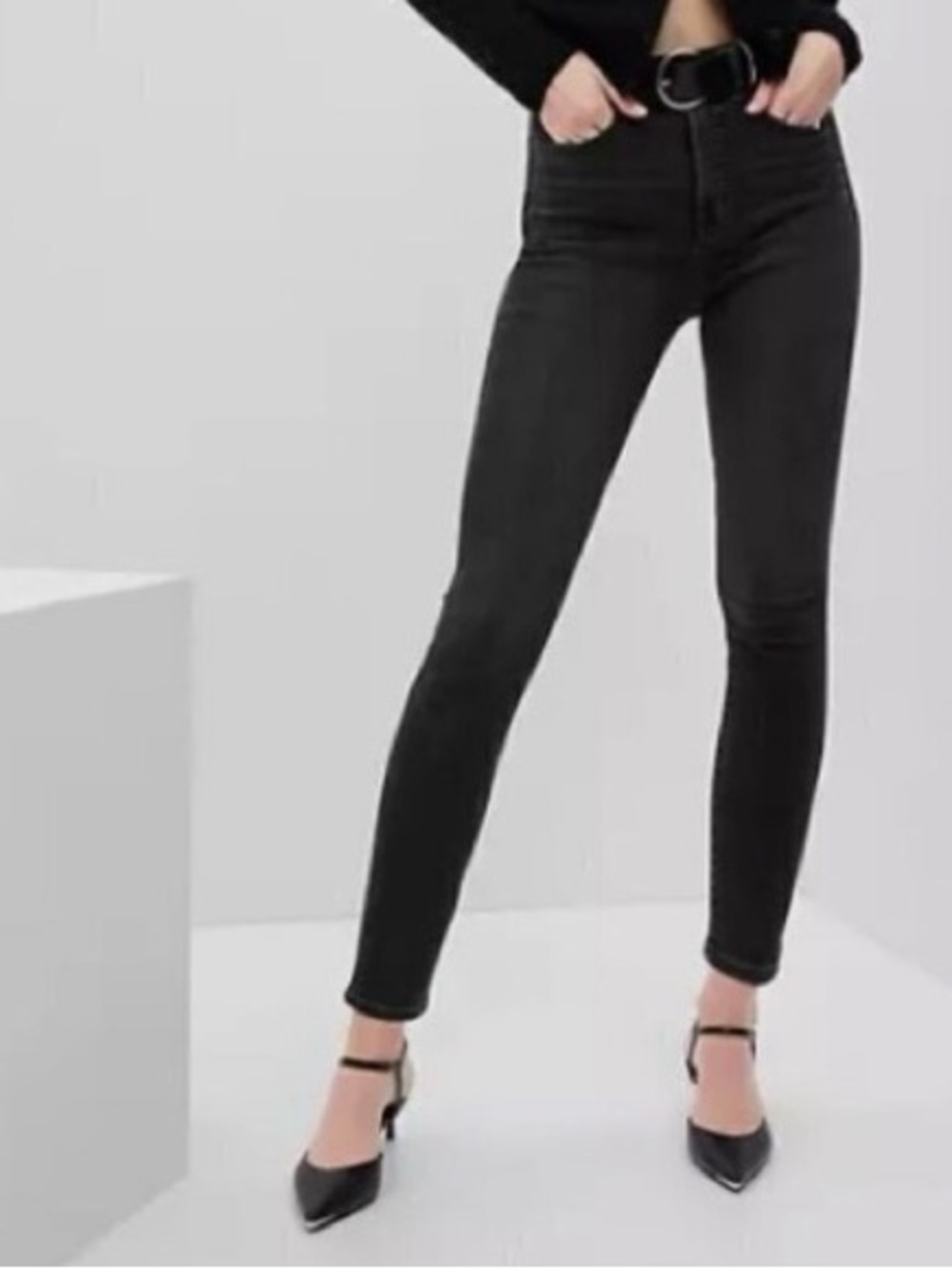 GAP | Black-Wash Denim True Skinny High-Rise Jeans Sz 28/6R